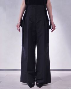 サスペンダー ワイドパンツ (ブラック) Suspenders Wide Pants (Black) / 26SS