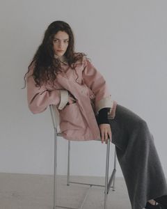 【先行予約】【26TH-02】フェイクレザーカラー カバーオール (ピンク) Fake Leather Collar Coverall (Pink) /  エコファー  /  フェイクファー 【受注期間6/14 23:59まで】