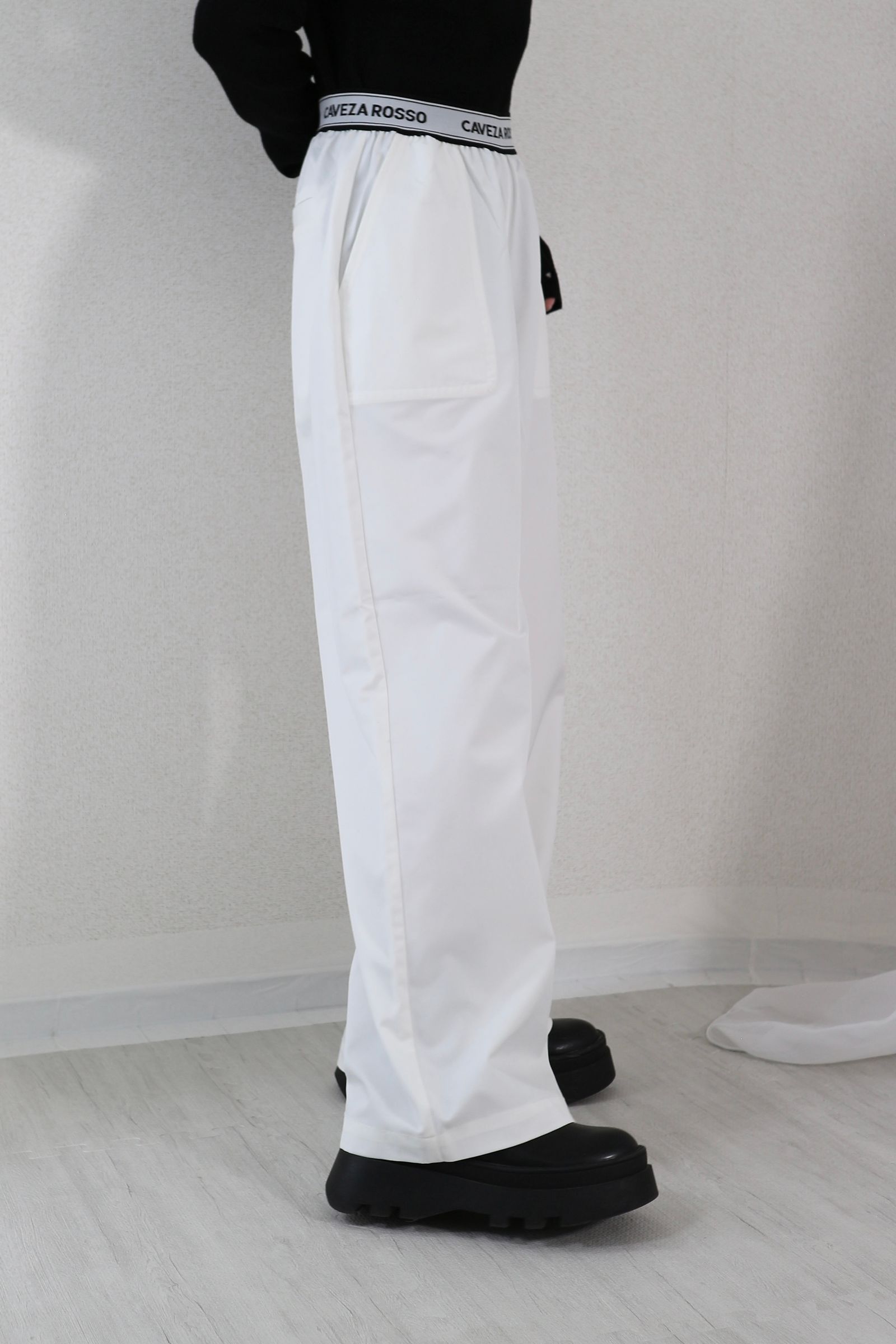 CAVEZA ROSSO - LOGO BELT STRAIGHT PANTS / ロゴベルト