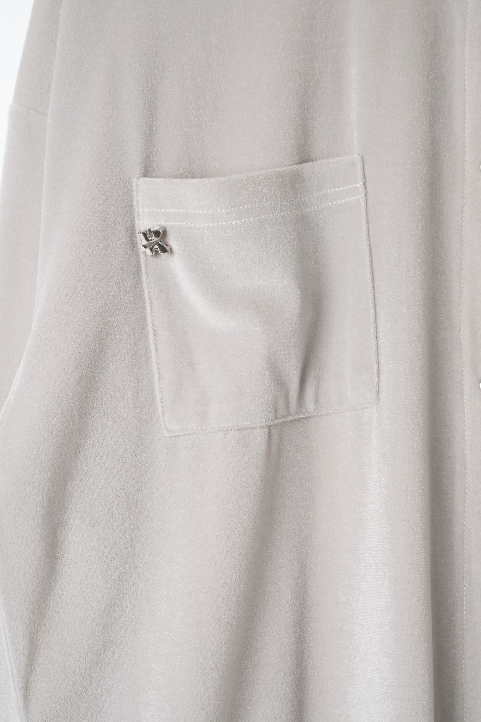 2ウェイ ベロアシャツ (ライトグレー) 2way velour shirt (Lightgray) / 26AW
