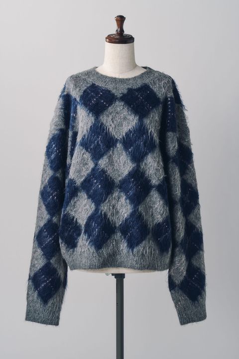 アーガイルニット (ネイビー) argyle knit(unisex) (Navy) / 26AW
