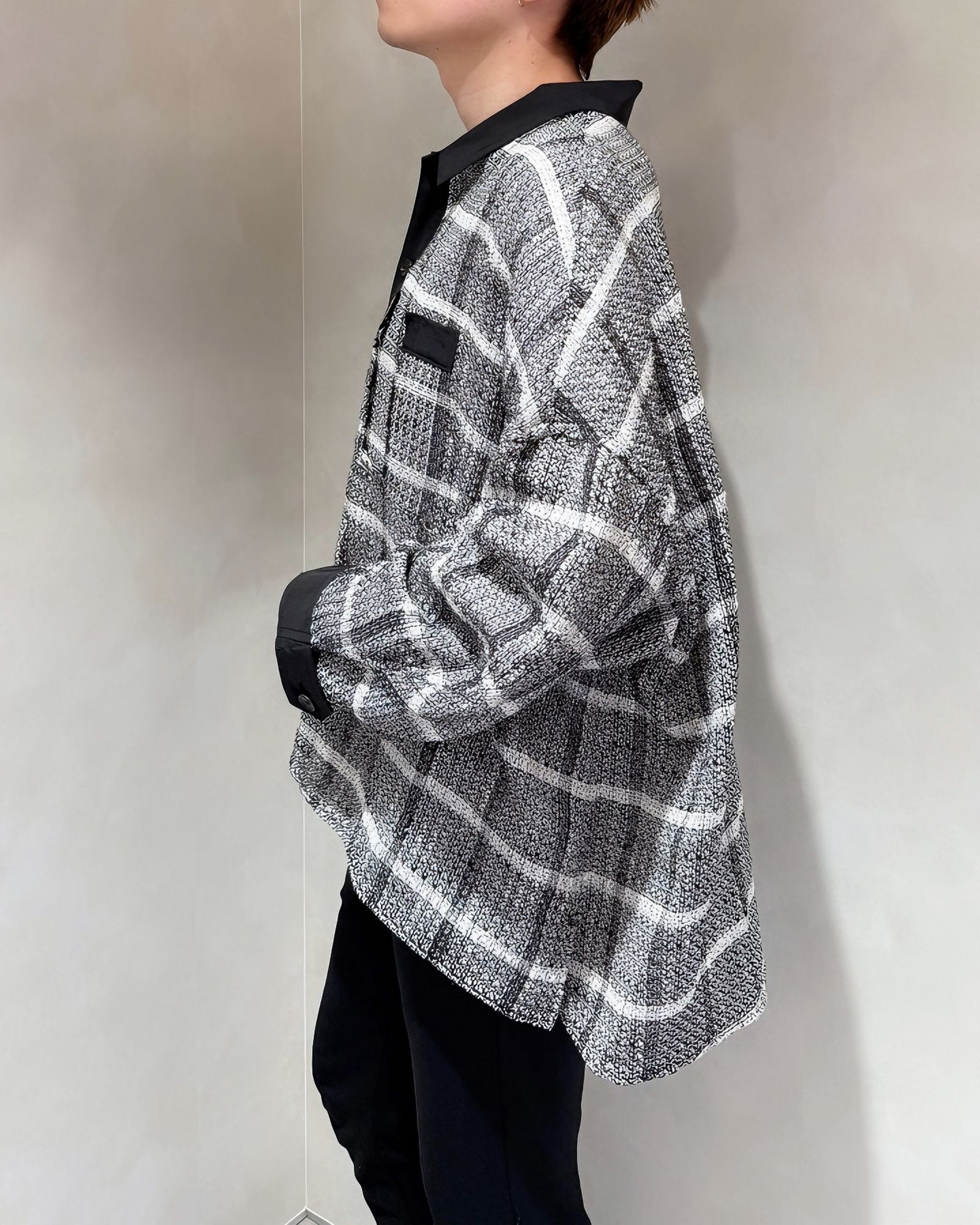 11XL Tear Off Sheer Tweed Jacket / シアーツイード ジャケット (ホワイト)