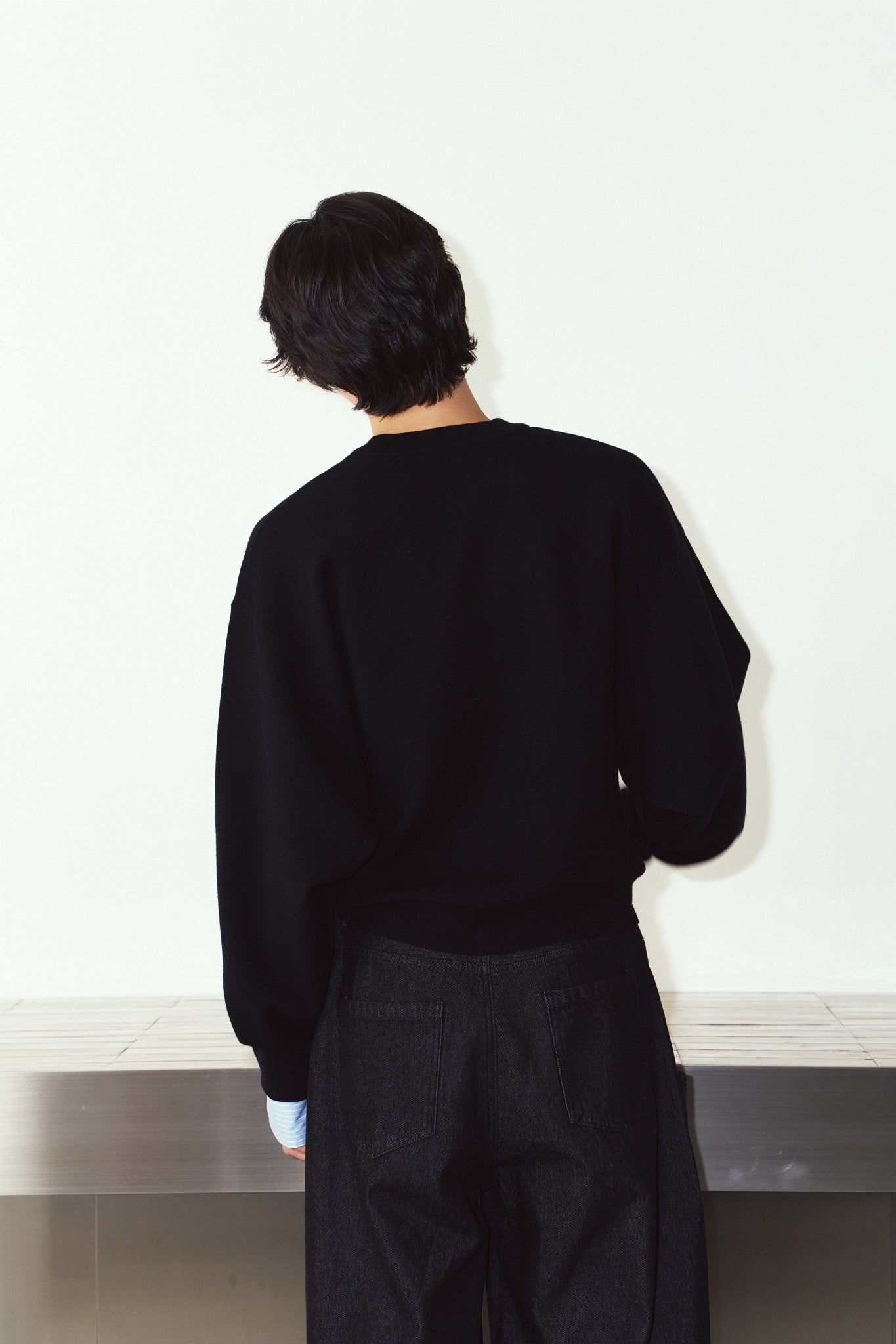 【UNISEXサイズ】2ウェイ ノームコア ニット (ブラック) 2way cuffs normcore knit(unisex) (Black) / 26AW