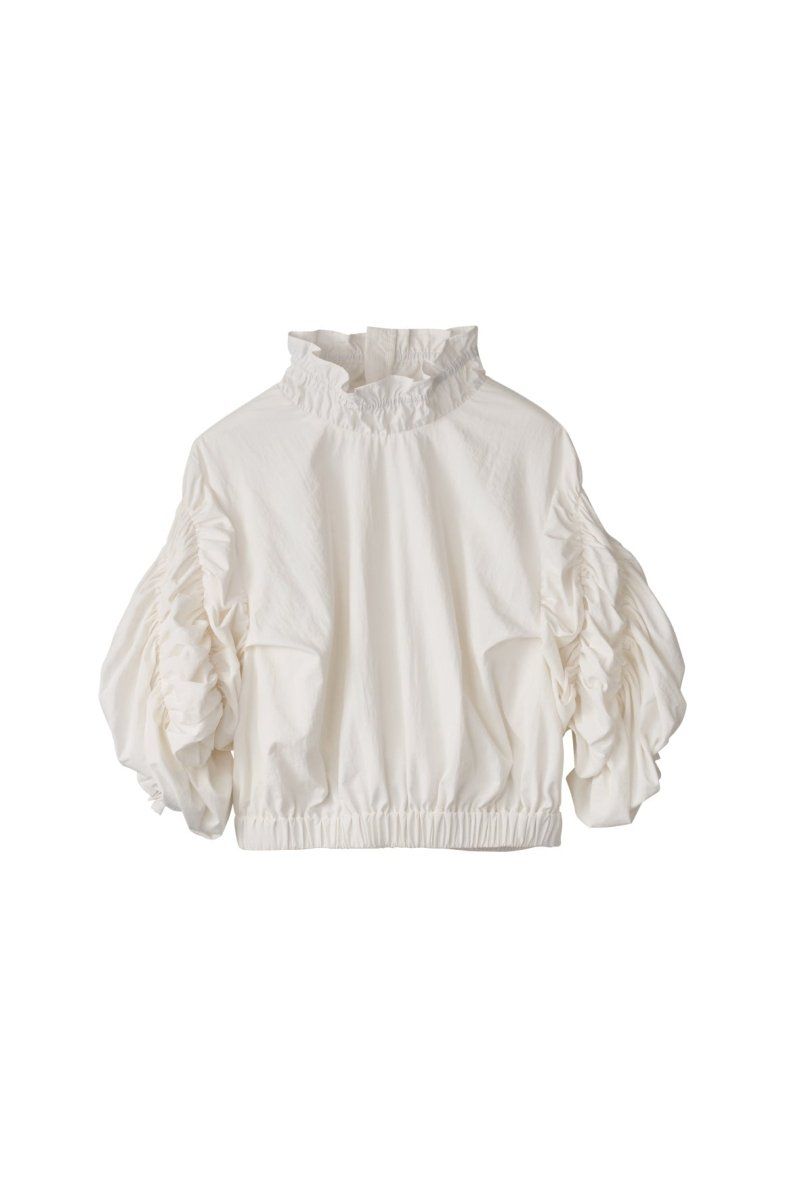 many way frill blouse (White) / メニーウェイ フリルブラウス (ホワイト) / 26SS