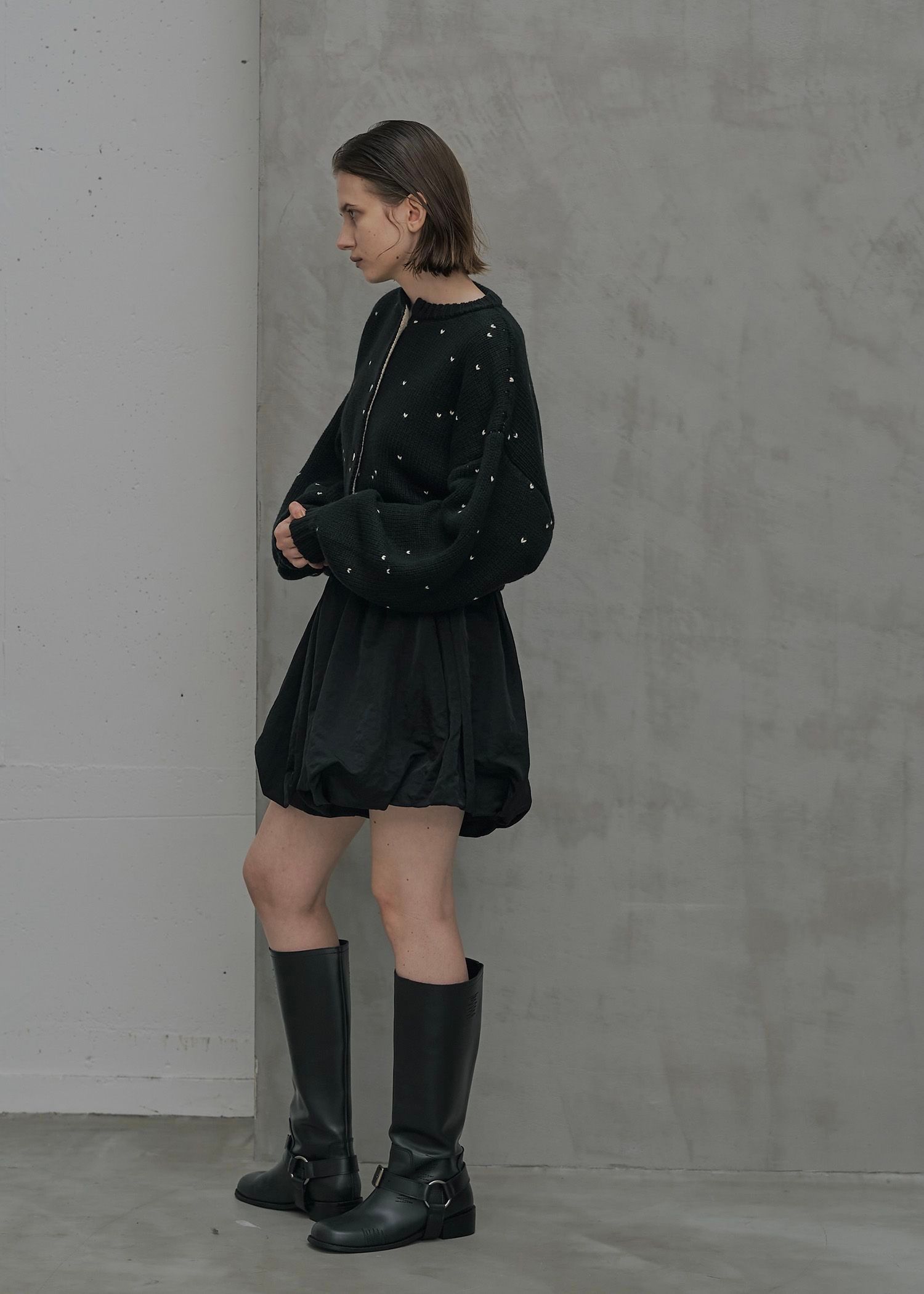 volume tuck balloon S/PT / ボリュームタックバルーン ショートパンツ (ブラック) / 25AW /