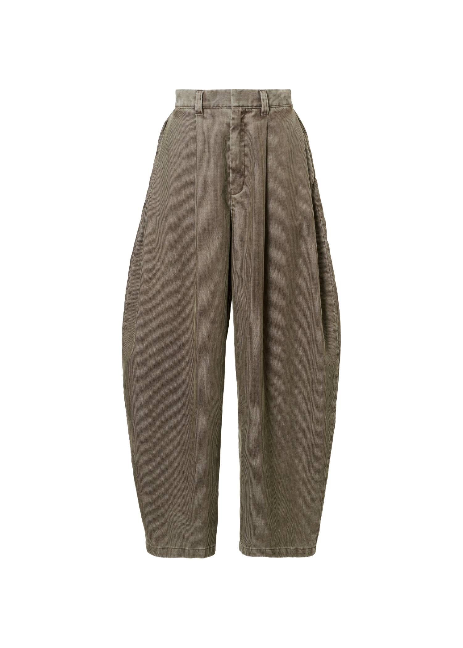 サイドタック コーデュロイ カーブパンツ (アーモンド) side tuck chemical wash corduroy curve PT (Almond) /  26AW