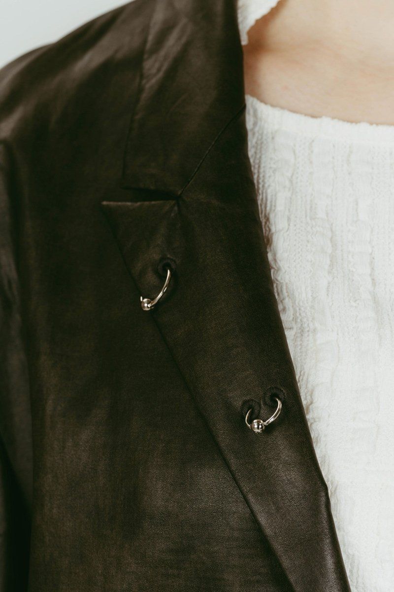 vintage tailored jacket (Leatherblack) / ヴィンテージ テーラードジャケット (レザーブラック) / 26SS