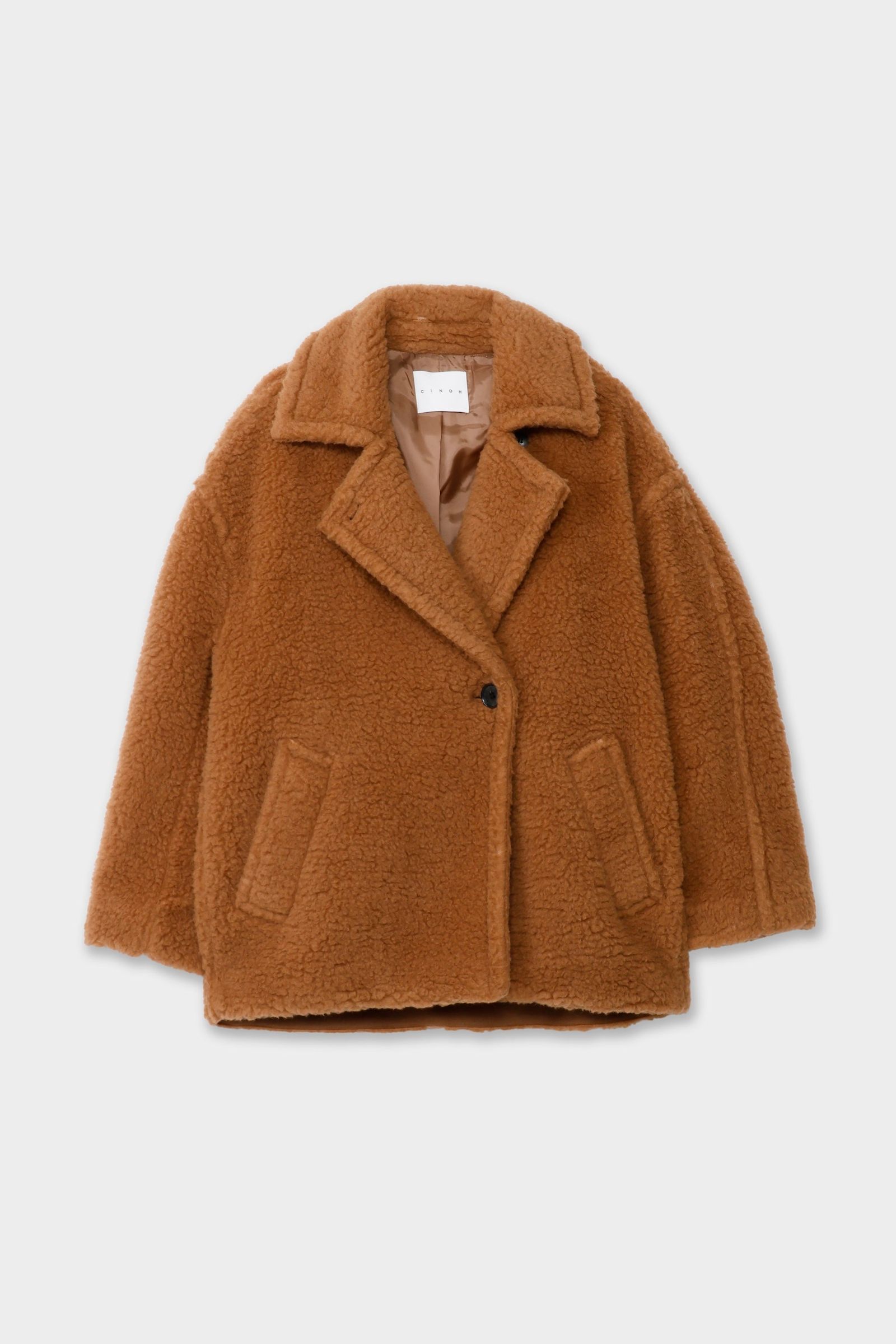 コクーン ミドル ボアコート (キャメル) COCOON MID BOA COAT (Camel) / 26AW
