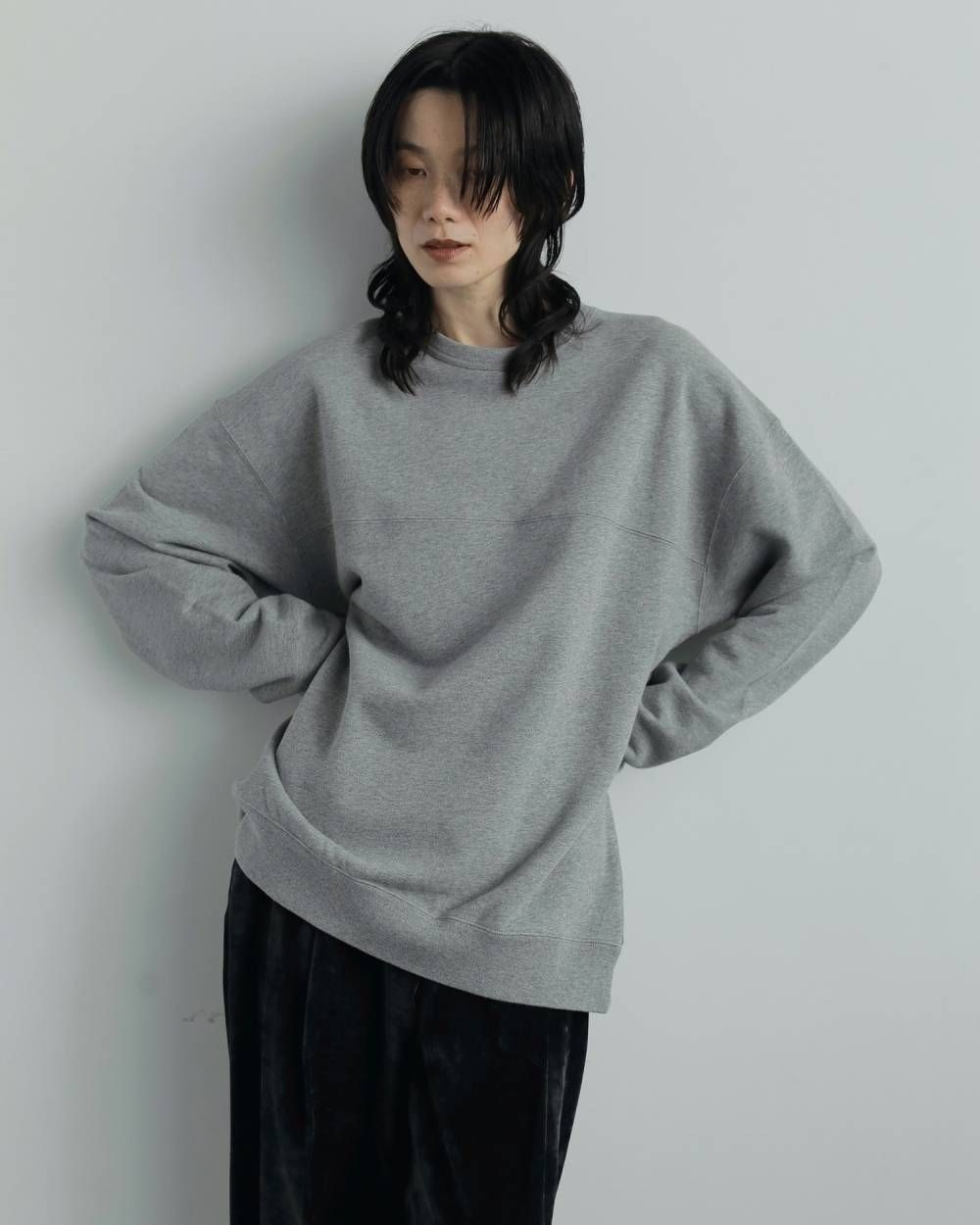 【25AW】Sandwashed Over Sweat / サンドウォッシュ オーバースウェット (グレー)