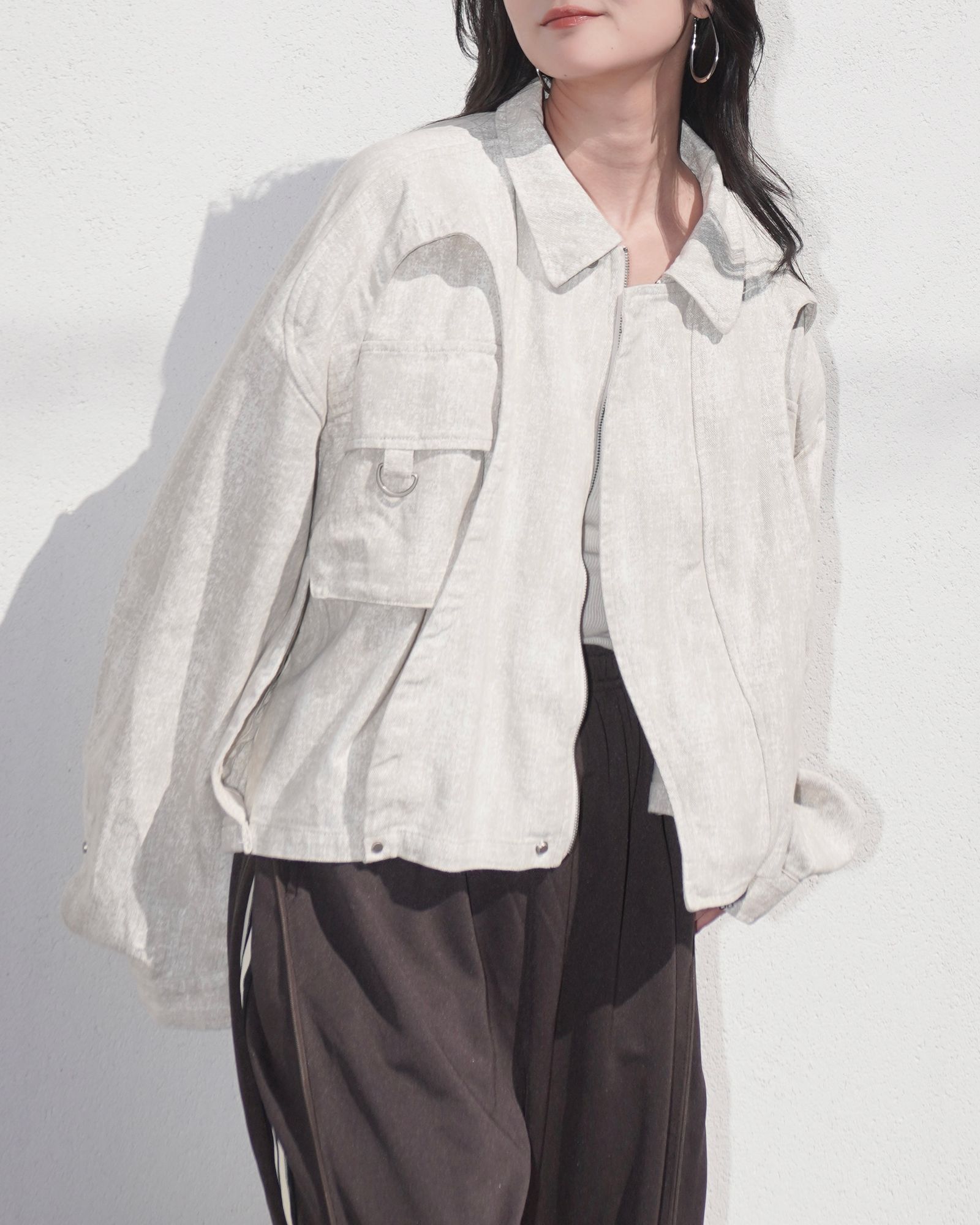 ラウンドポケットジャケット (グレージュ) rounded pocket jacket(unisex) (Greige) /  26SS