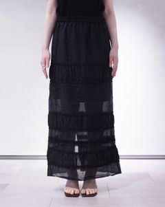 ティアード ペンシルスカート (ブラック) Tiered Pencil Skirt (Black) / 26SS