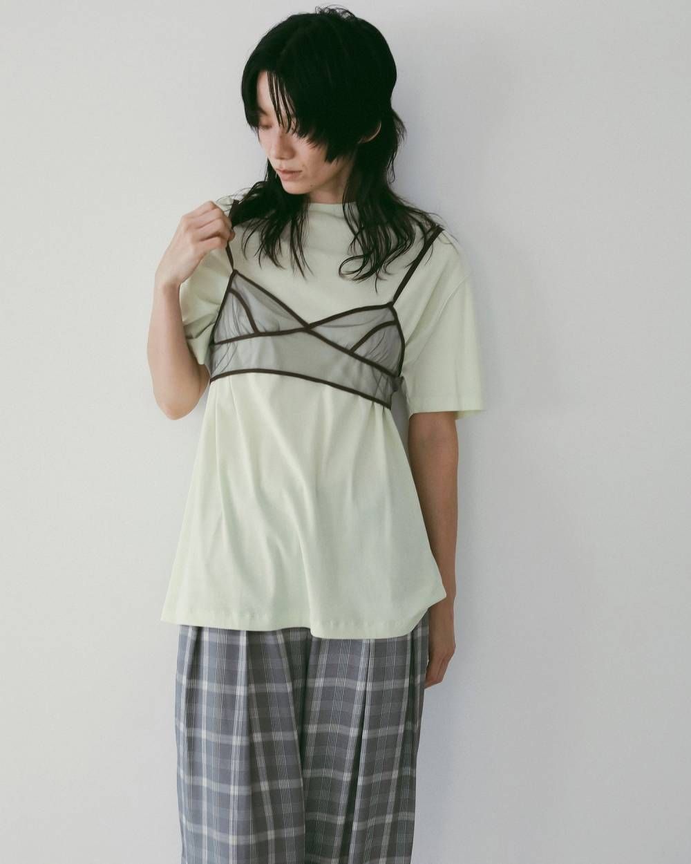 シアーオーバーTシャツ (ライトグリーン) Sheer Over T-Shirts (Light green) / 26SS
