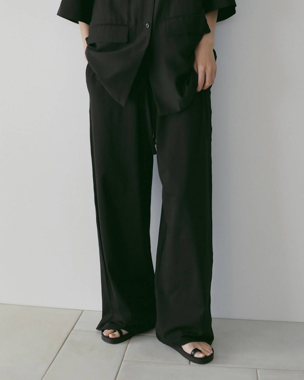 カットラフパンツ (ブラック) Cut Rough Pants (Black) / 26SS