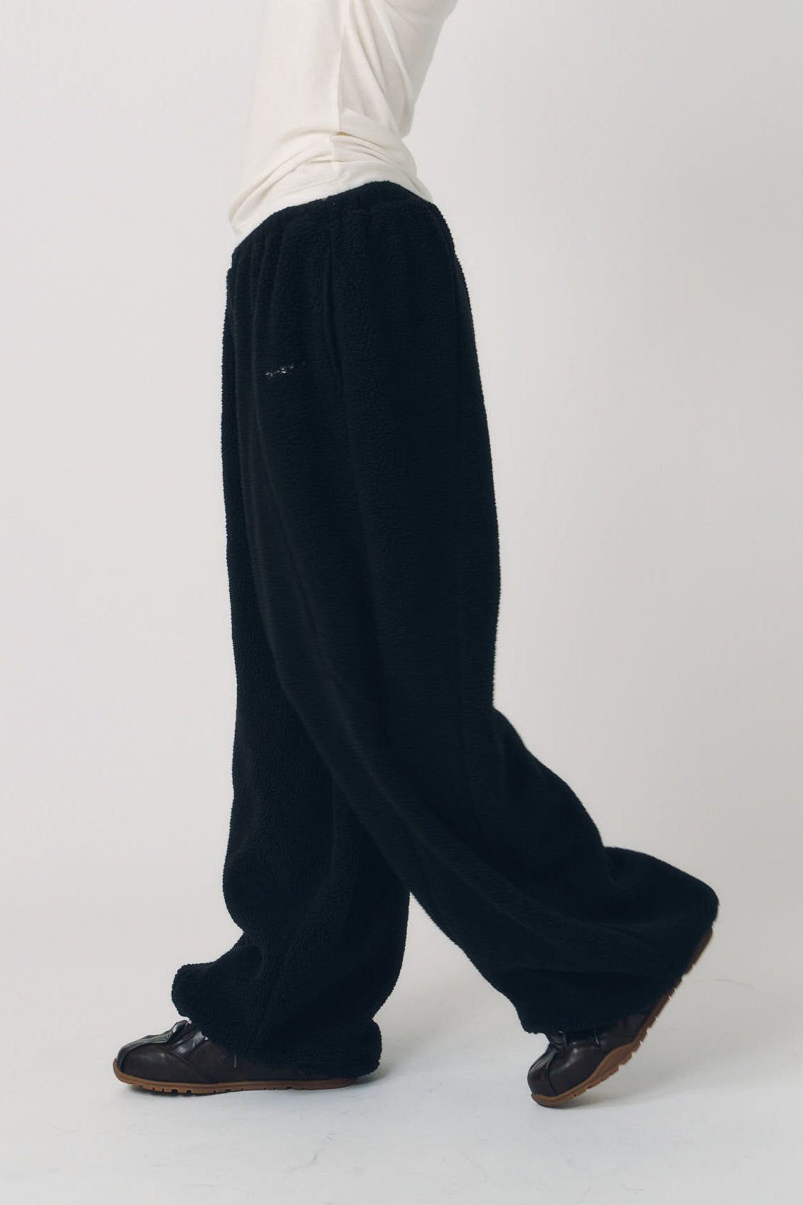 ボアパンツ (ブラック) switching boa pants(unisex) (Black) / 26AW