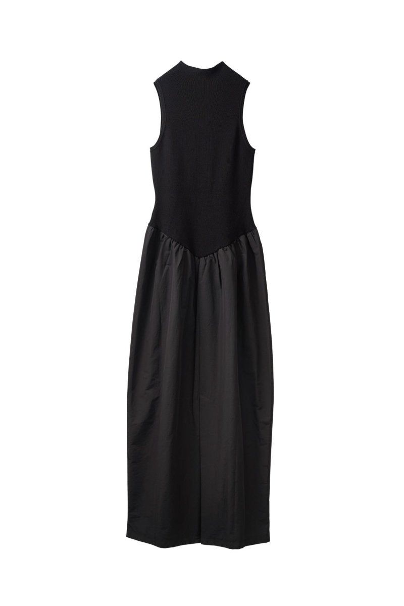 taffeta docking one piece / タフタ ドッキングワンピース (ブラック) / 25SS / ドレス