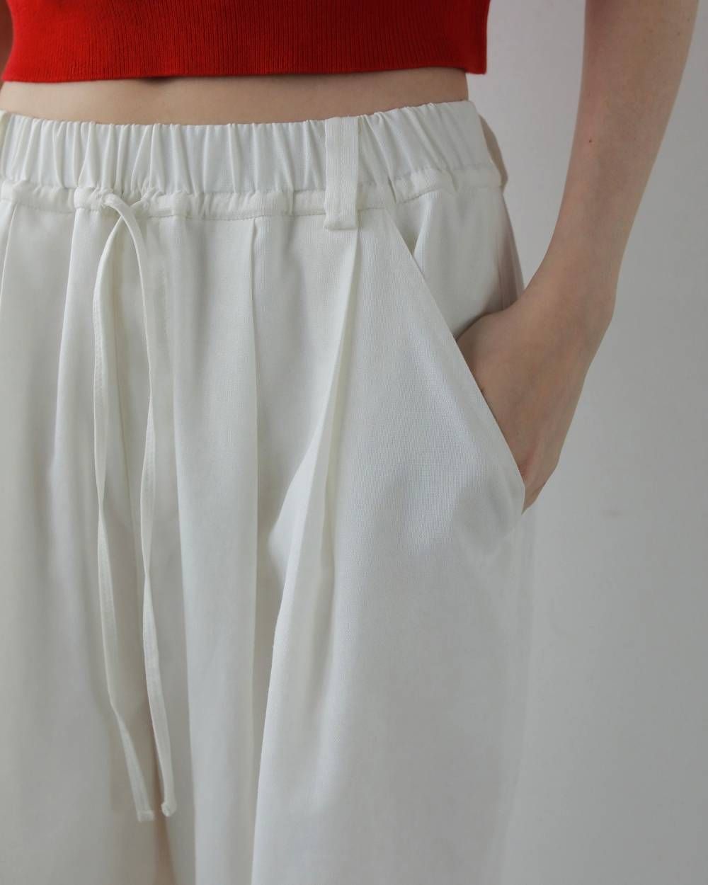 リネンラフパンツ (ホワイト) Linen Rough Pants (White) / 27SS