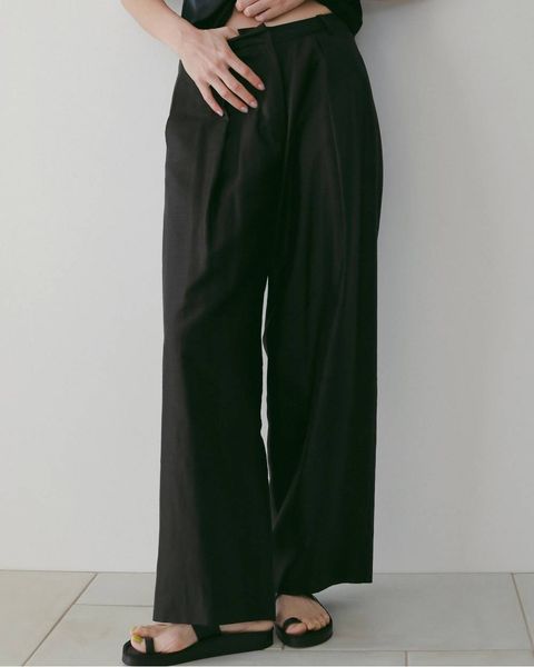 シアータックパンツ (ブラック) Sheer Tuck Pants (Black) / 26SS