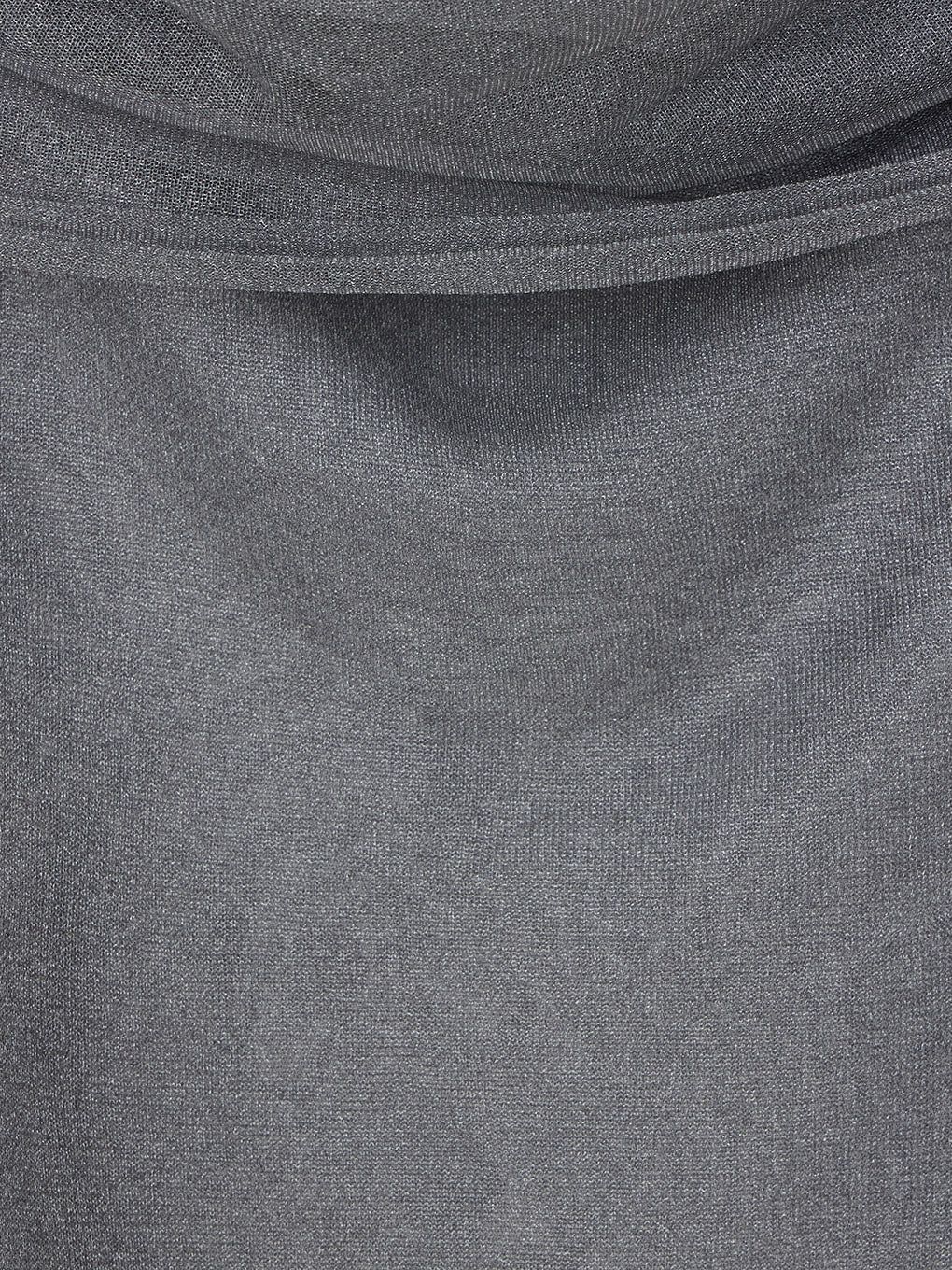 SHEER OFF SHOULDER KNIT / シアー オフショルダーニット (シルバー)