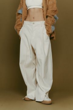 front slit pants(unisex) / フロントスリットパンツ (ホワイト) / 25AW