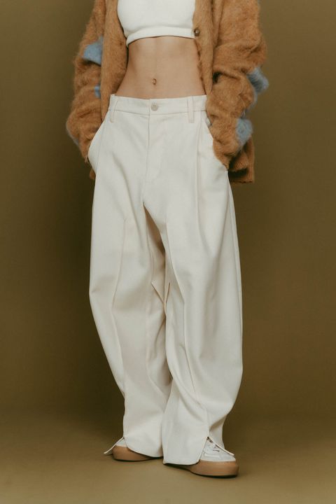 front slit pants(unisex) / フロントスリットパンツ (ホワイト) / 25AW