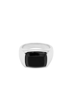 RECTANGLE BLACK ONYX RING / レクタングル ブラック オニキス リング STERLING SILVER 925 (シルバー)