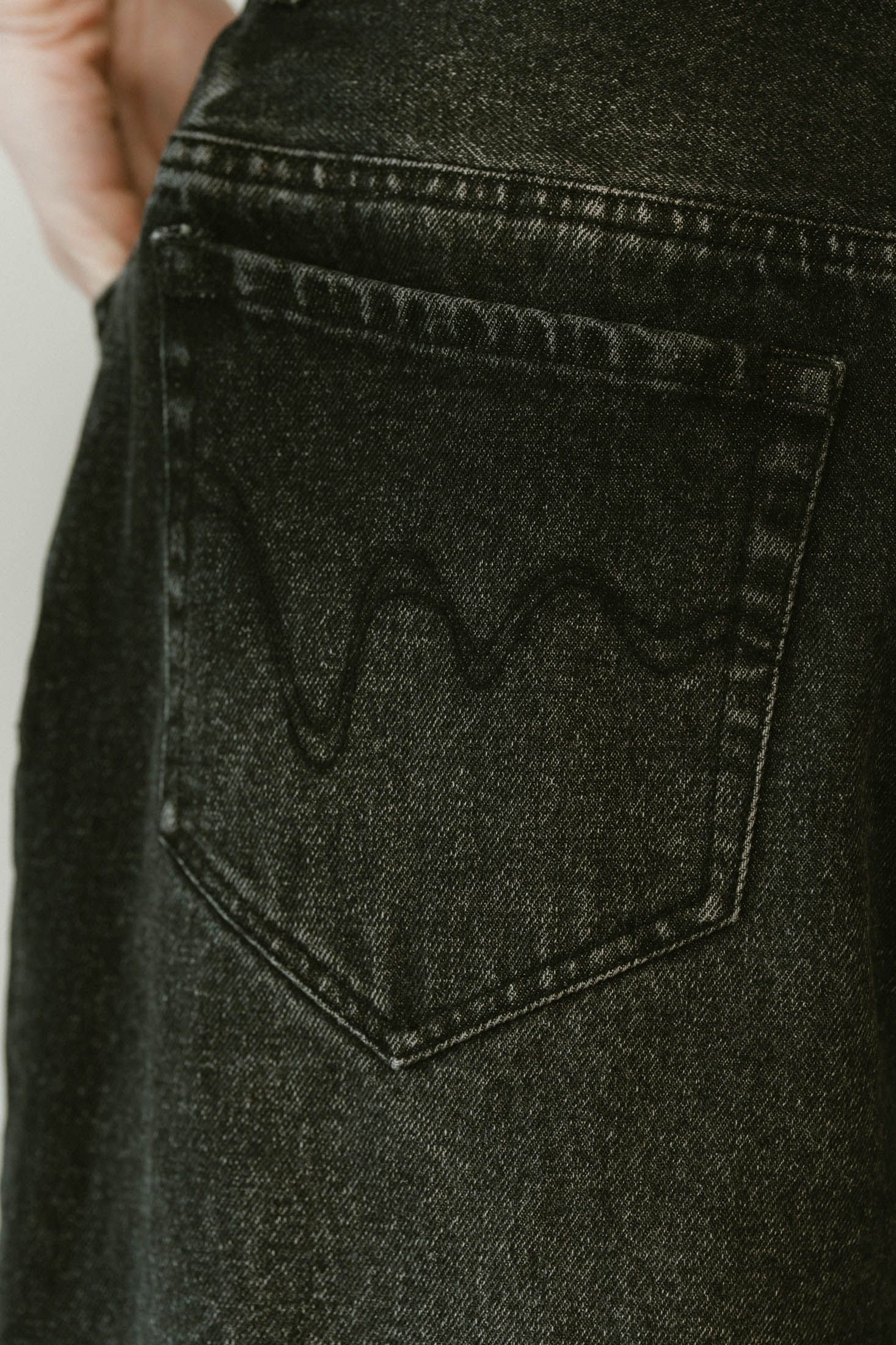 damage denim pants / ダメージ デニムパンツ (ブラックホワイト) / 25SS