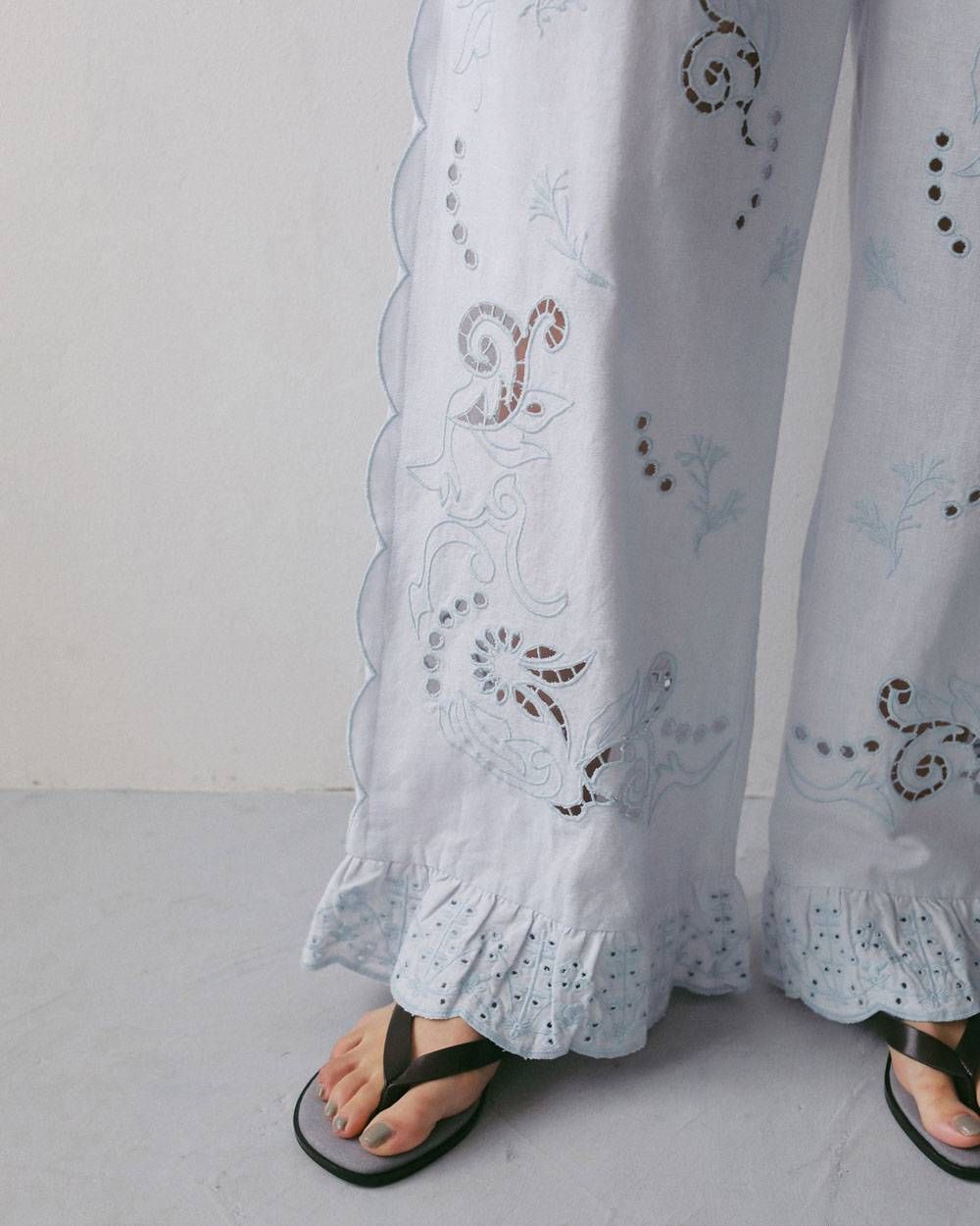 カットワーク レースパンツ (アイスブルー) Cutwork Lace Pants (Iceblue) / 27SS