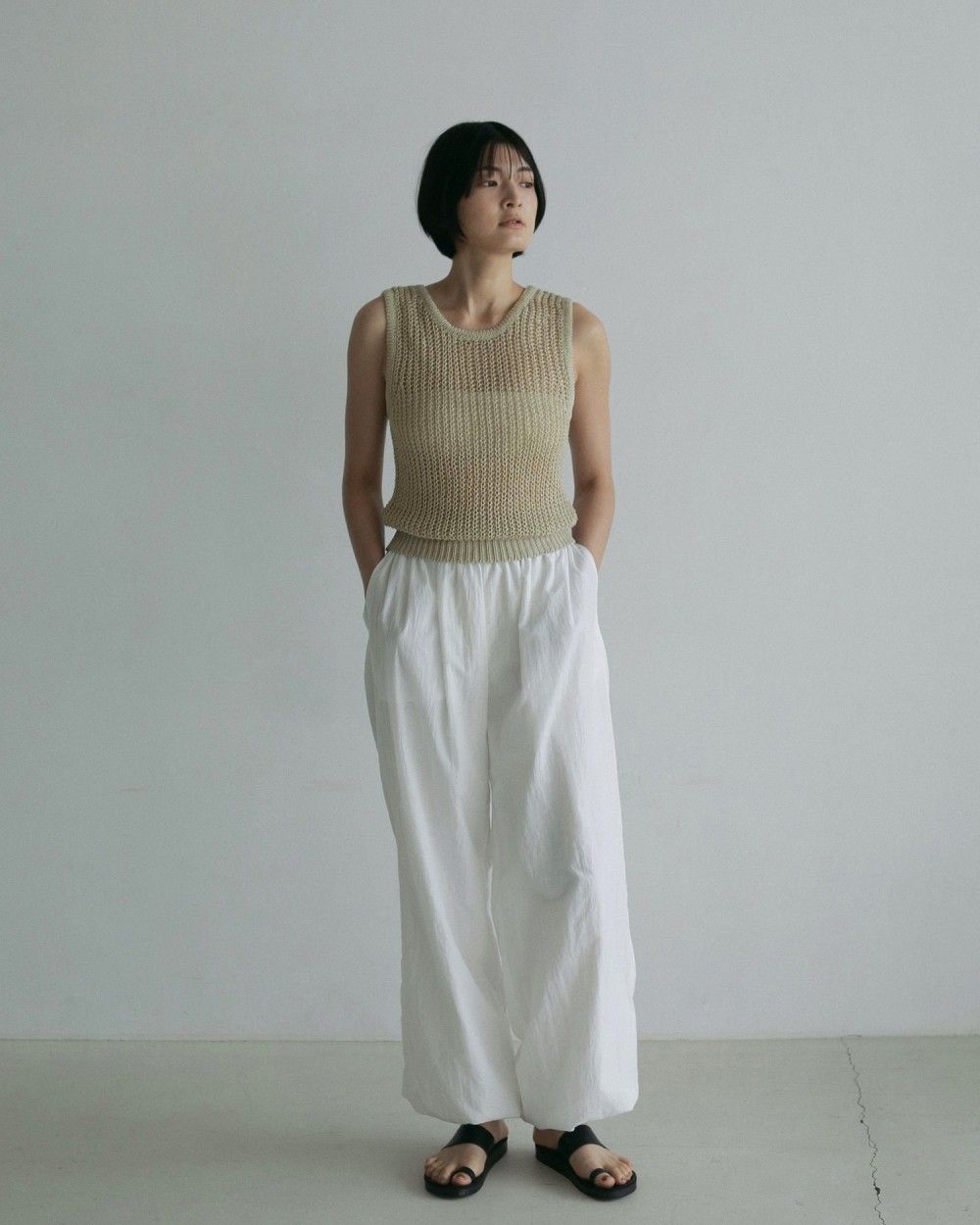 anuke アンヌーク*Paperyarn Knit Tanktop anuke Paperyarn Knit Tanktop +design Online Store