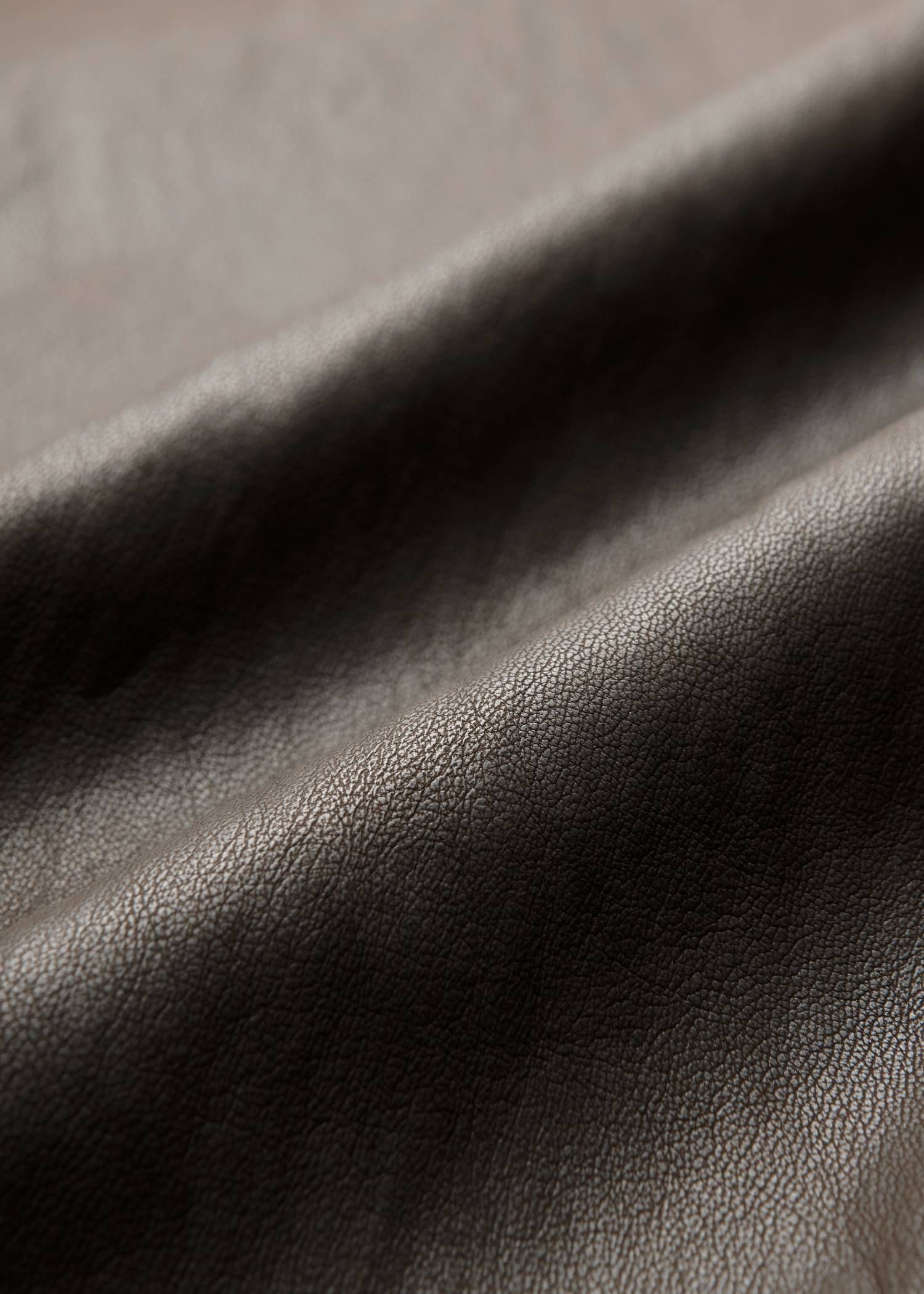 スタンドカラー レザージャケット (ブラウン) stand collar over size synthetic leather JK (Brown) /  26AW