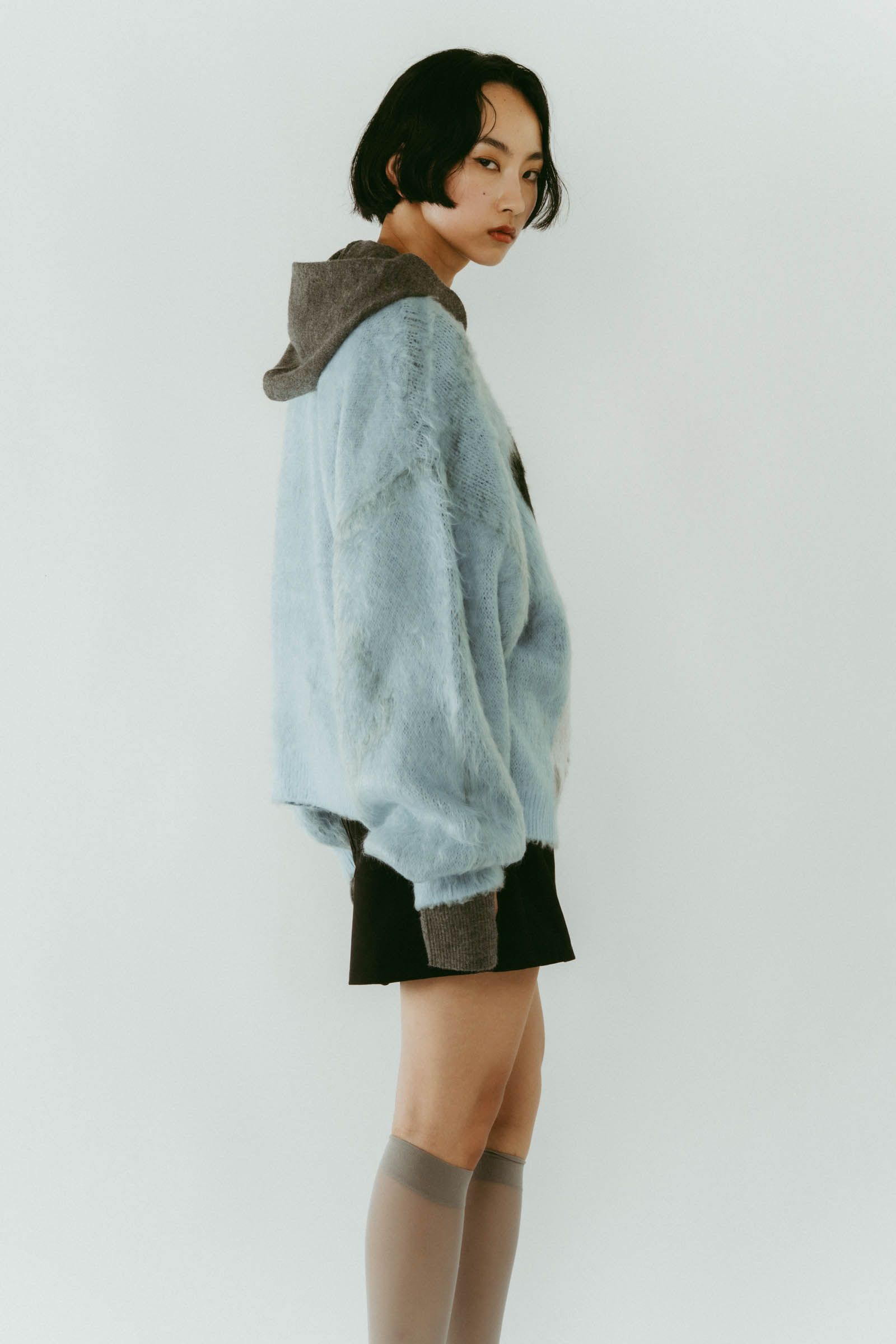 dalmatian shaggy knit(unisex) / ダルメシアン シャギーニット (ブルー) / 25AW