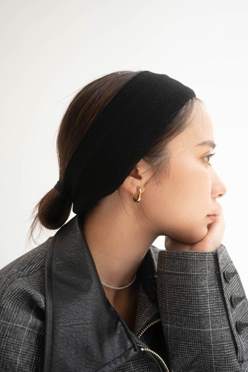 knit hair band / ニットヘアバンド (ブラック)