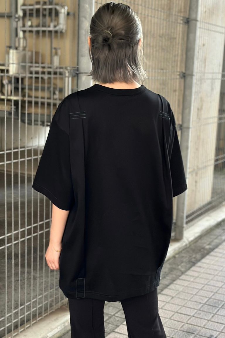 UN3D. - RECTANGLE LOGO TUCK T / レクタングルロゴタックTシャツ 