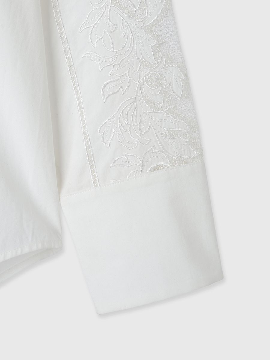 【25SS】EMBROIDERY SHIRTS / エンブロイダリー シャツ (ホワイト)