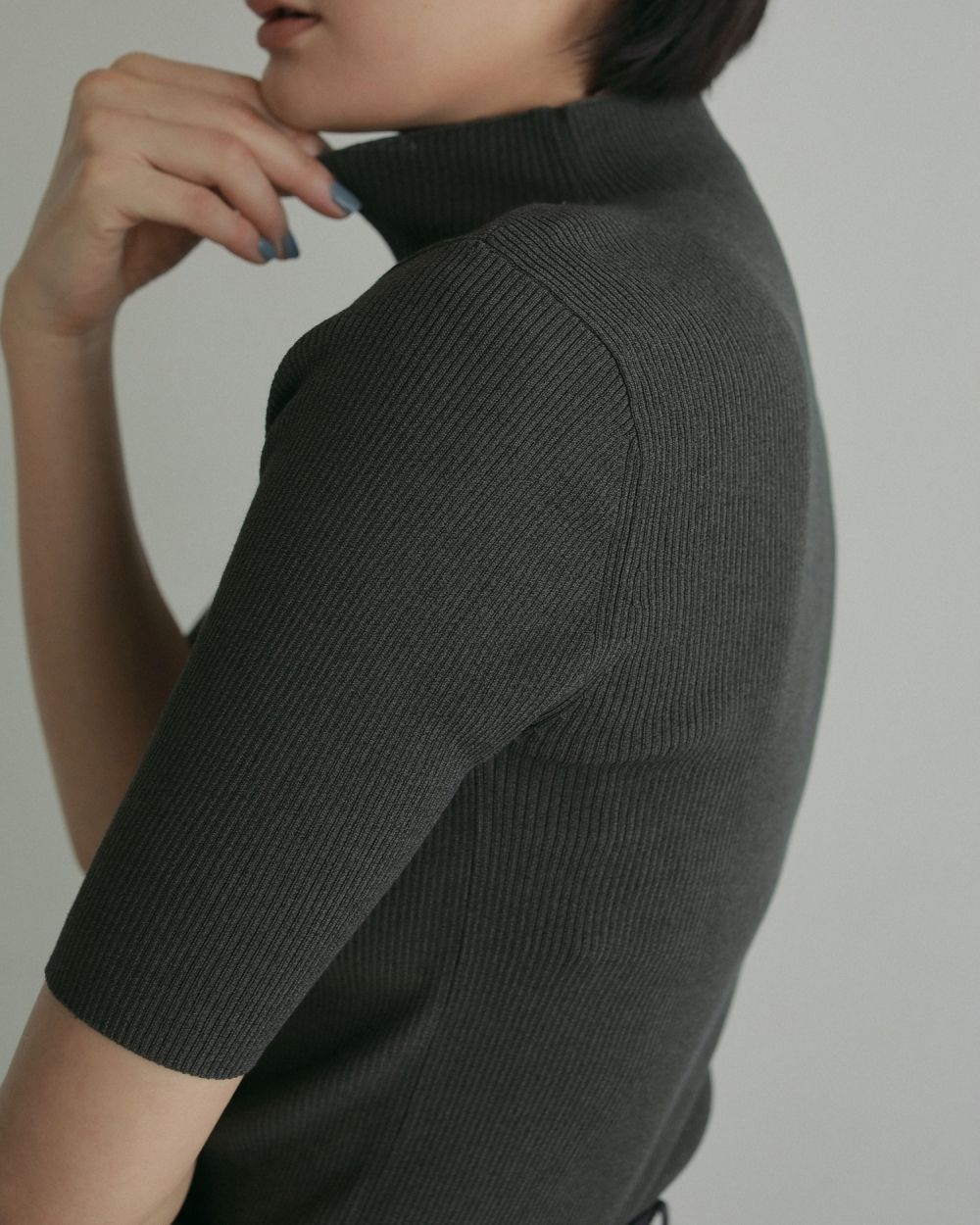 ànuke - Halfsleeve Rib Knit / ハーフスリーブ リブニット