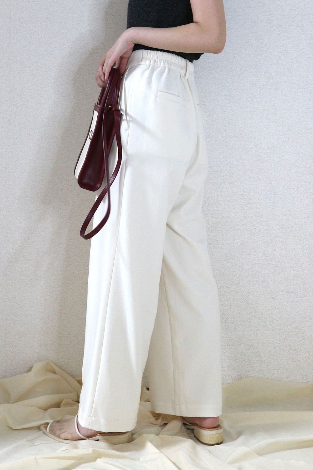 CAVEZA ROSSO - STITCH BELT STRAIGNT SLACKS / ステッチベルト