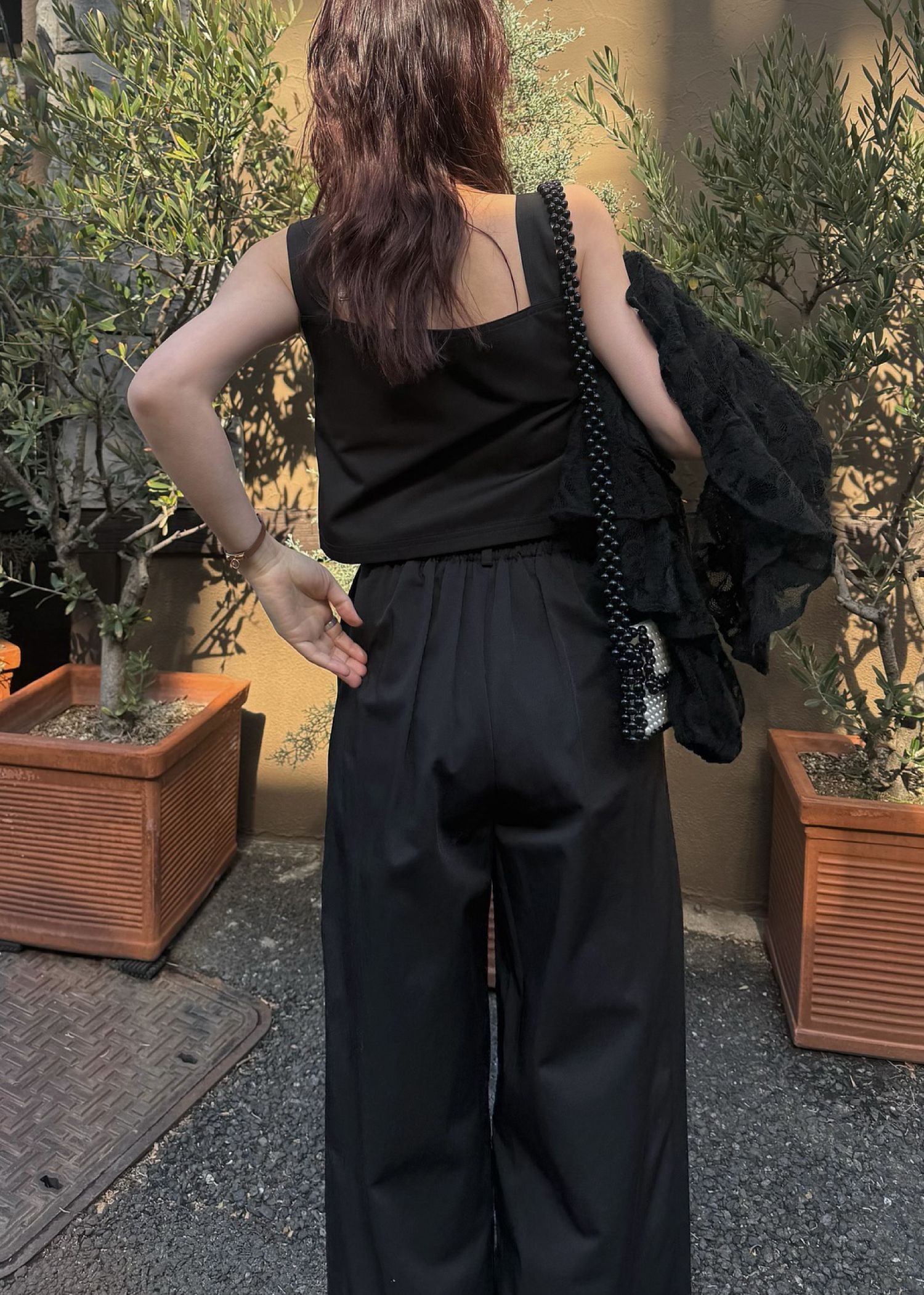 2piece roll up suspenders all-in-one (Black) / 2ピースサスペンダーオールインワン (ブラック) / 26SS