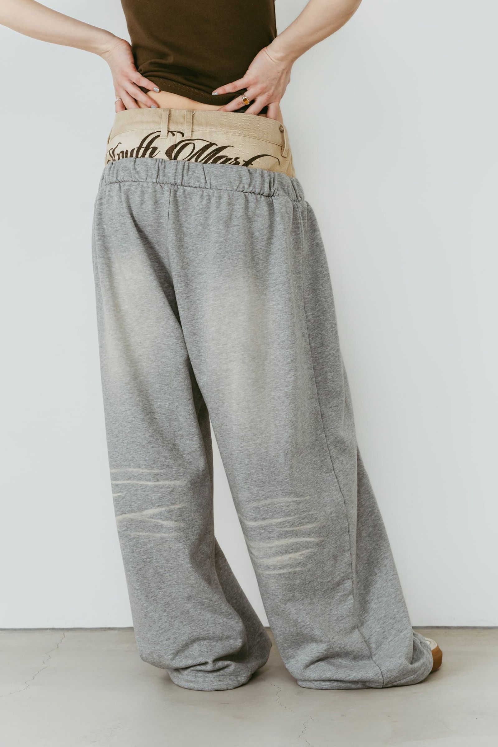 ダブルレイヤースウェットパンツ (グレー) double-layer sweatpants (Gray) /  26SS