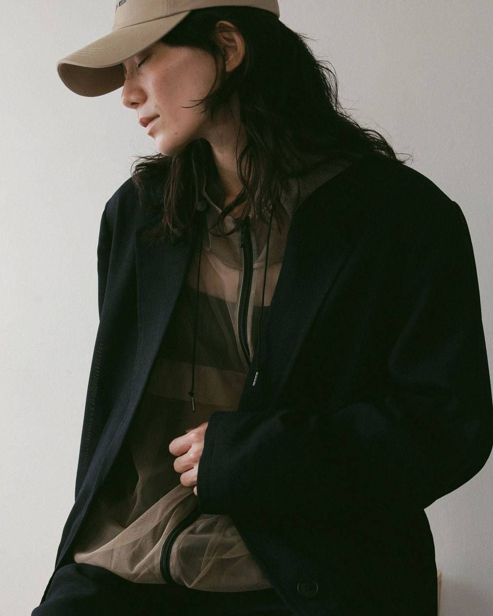 ツイードメッシュ ジャケット (ネイビー) Tweed Mesh Jacket (Navy) / 27SS