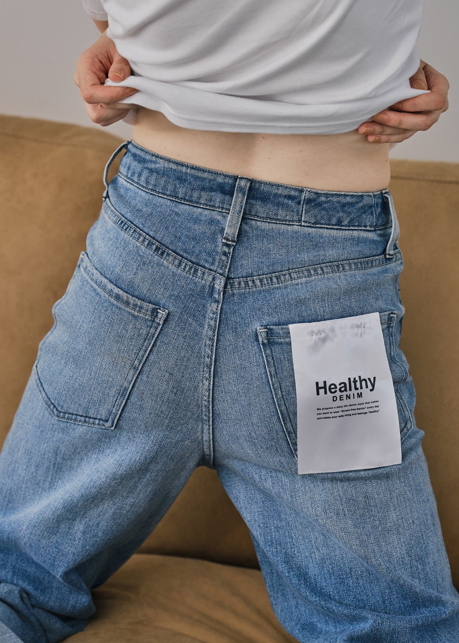 【Healthy DENIM × WILLFULLY】"Chronos" rollup straight denim PT / ヘルシーデニムコラボ ロールアップストレートデニムパンツ (ブルー) / 25AW /