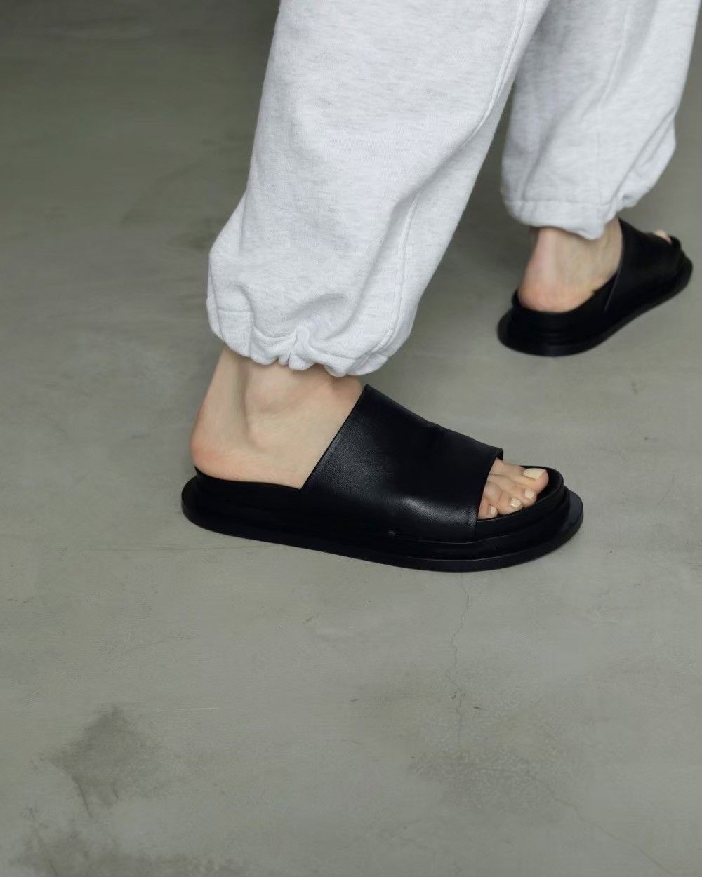 Drawstring Sweat Pants / ドロスト スウェットパンツ (グレー)