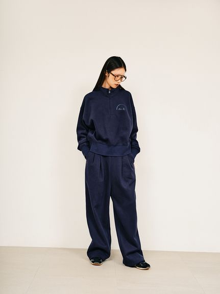 ZIP Sweat tops / ZIPスウェットトップス (ネイビー×ネイビー) / 25AW