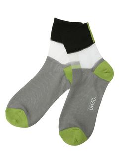 BACK LINE SHEER SOCKS / バックラインシアーソックス (グレー)