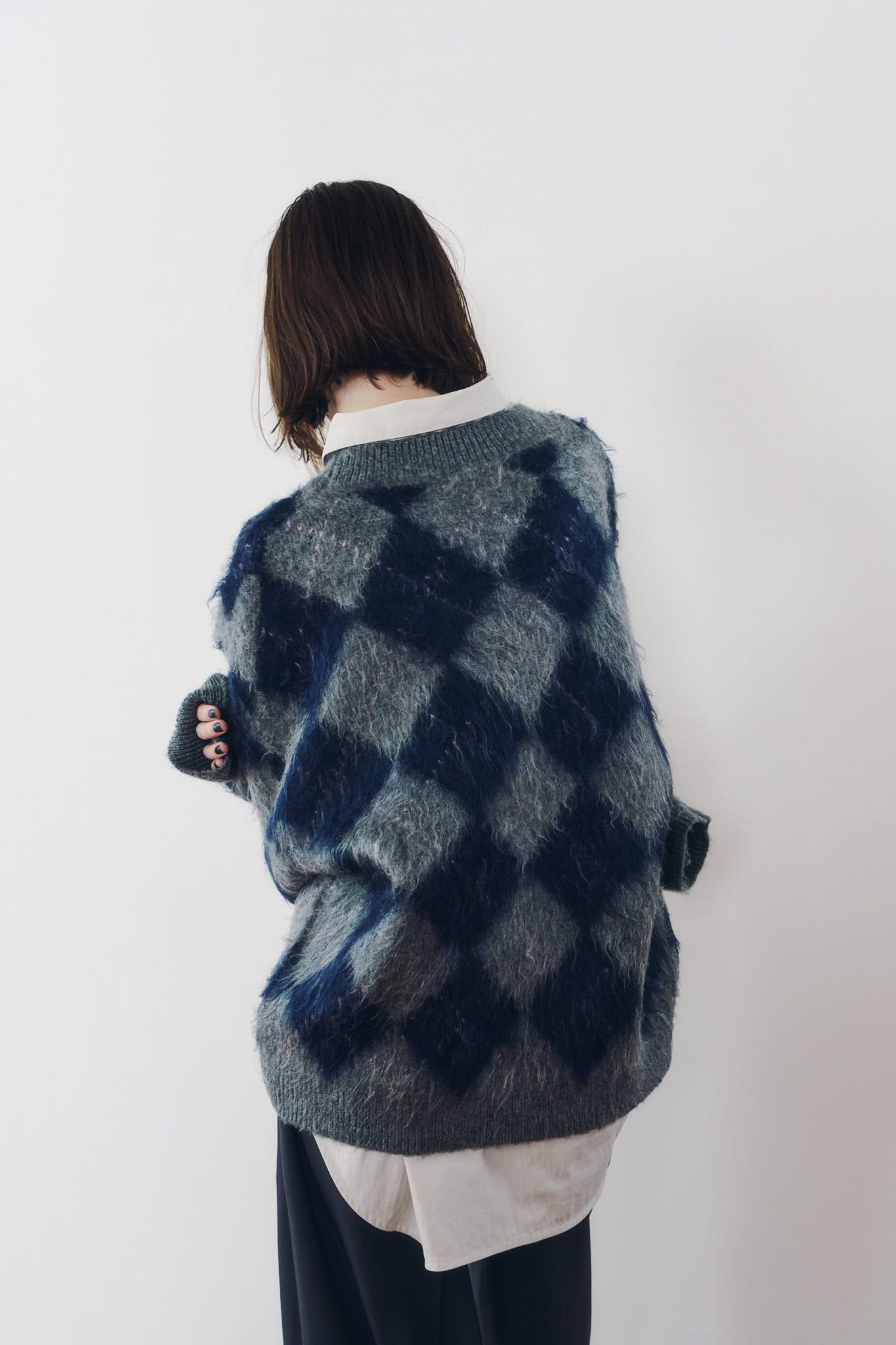 アーガイルニット (ネイビー) argyle knit(unisex) (Navy) / 26AW