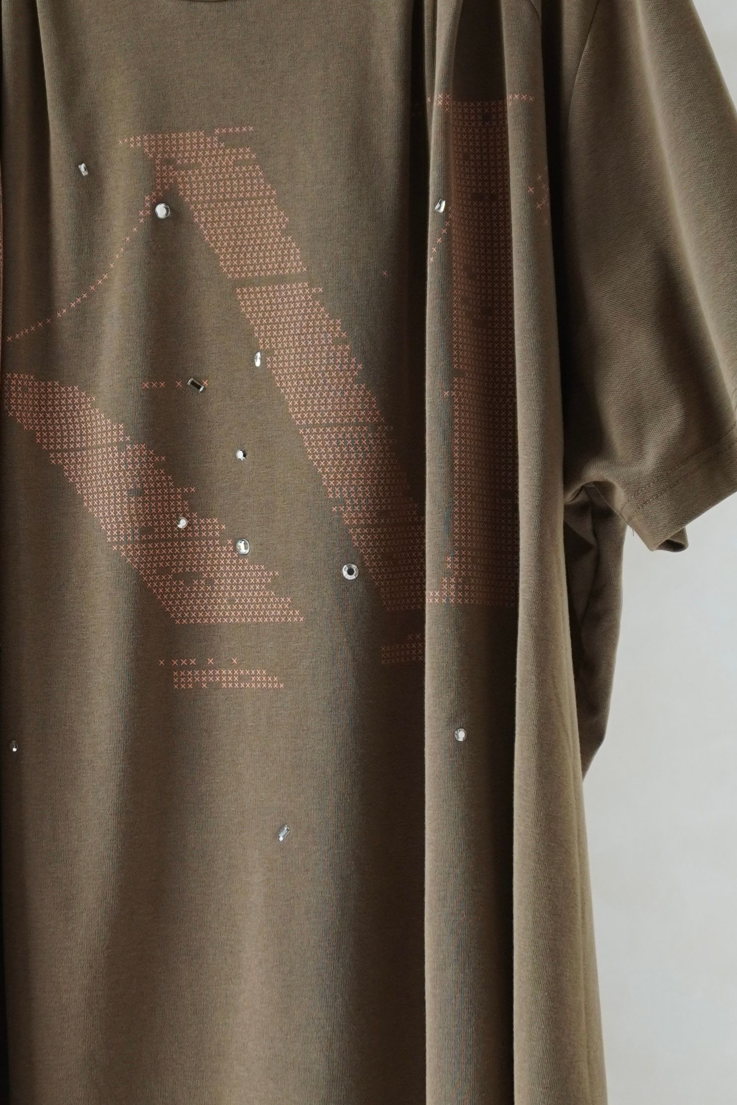 タック オーバーサイズTシャツ (ブラウン) tuck detail oversized tee(unisex) (Brown) /  26SS