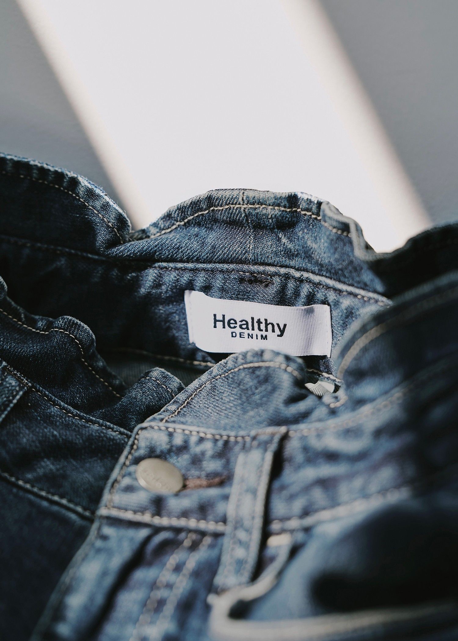 【Healthy DENIM × WILLFULLY】"Harmonia" waist frill wide denim PT / ヘルシーデニムコラボ フリルワイドデニムパンツ (ブルー) / 25AW /