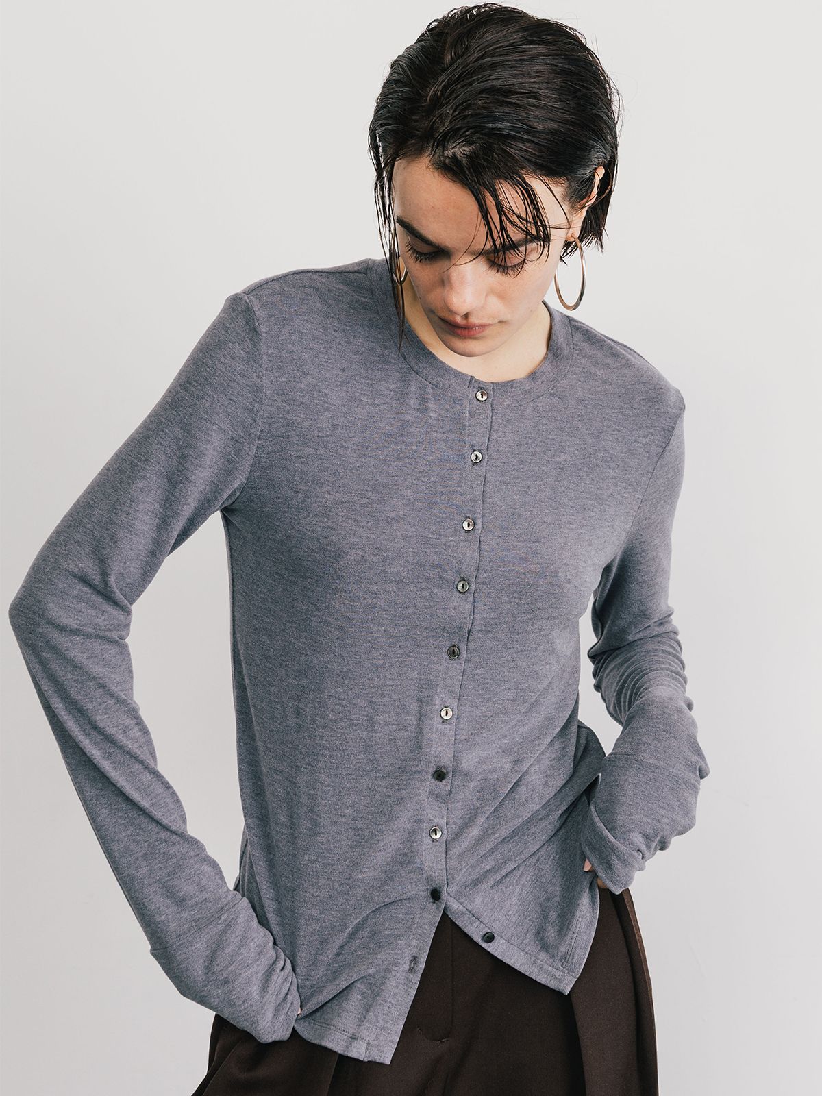 【25SS】SMOOTHY CARDIGAN / スムージーカーディガン (グレー)