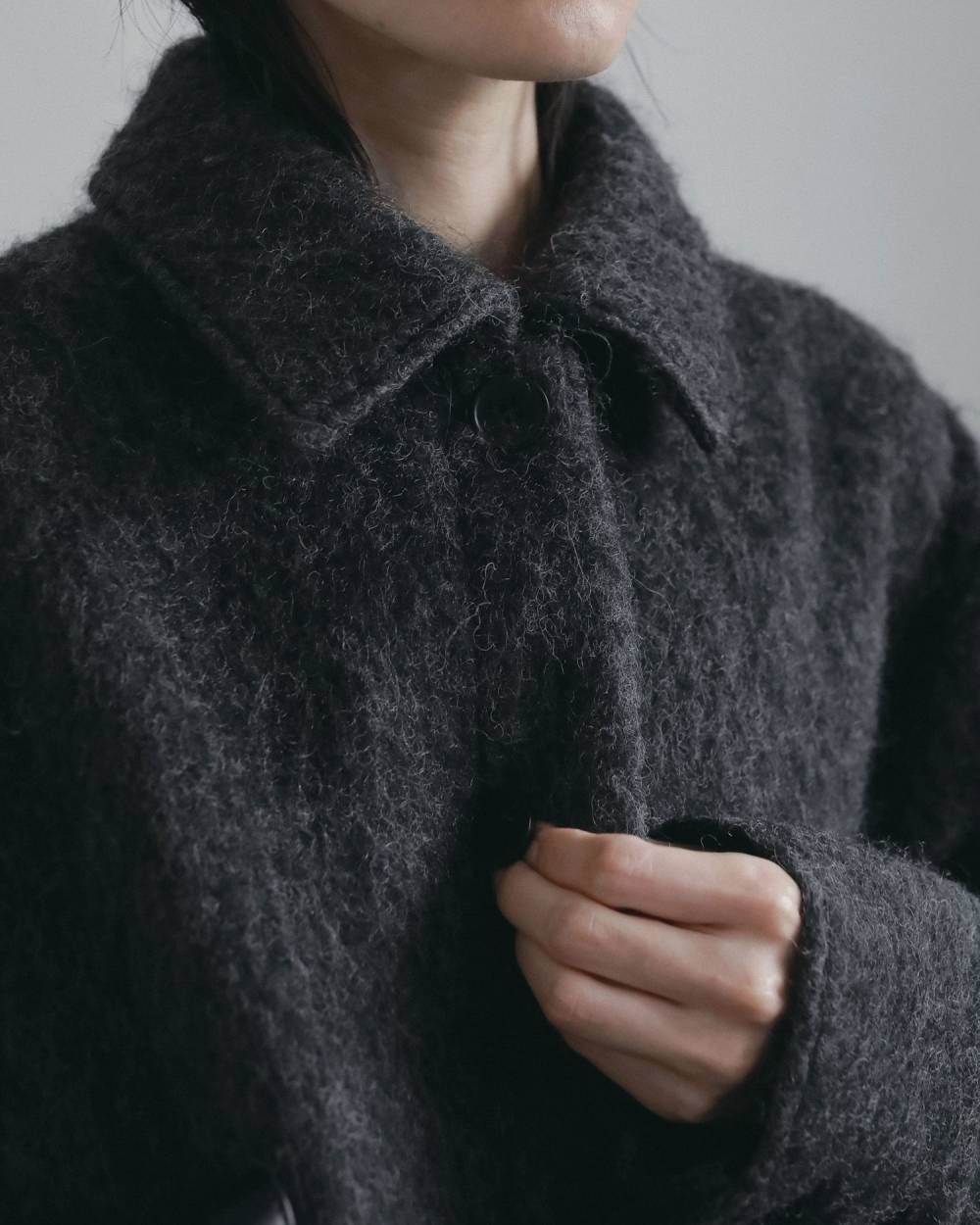 シャギーオーバージャケット (チャコールグレー) Shaggy Over Jacket (Charcoal gray) / 26AW 【6月29日まで期間限定予約】