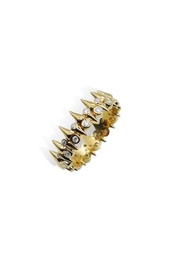 KORŌNĒ STUDS RING / コローン スタッズ リング K10/K18 (イエローゴールド)