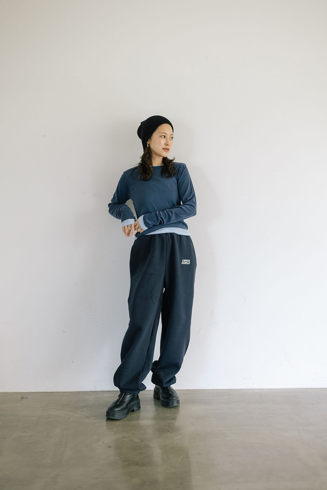 レイヤードライクロンT (ネイビー) Layered Long Sleeve T-shirt (Navy) / 26AW