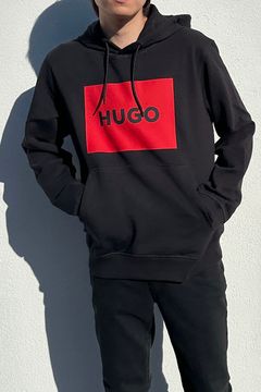 【残り1点】【HUGO RED】コットンテリー フーディ  (ブラック)